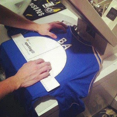 DEMBA BA'S CHELSEA JERSEY IMPRINTED WITH HIS SQUAD NUMBER AND NAME 