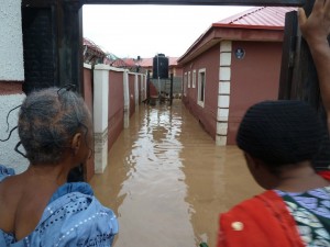 Image result for Rainstorm destroys houses and poles in Akure community
