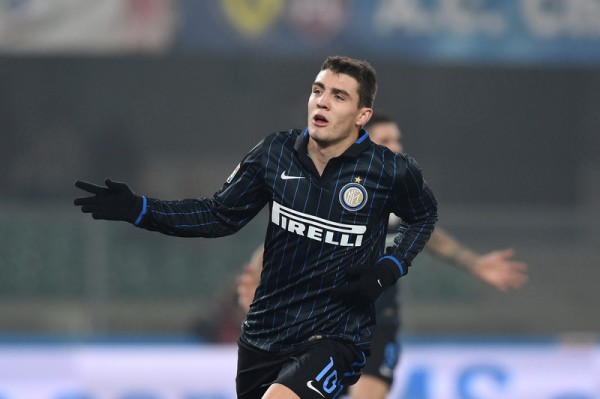 Mateo Kovacic Celebrates After Opening Scores for Inter Against Chievo. Image: AFP.
