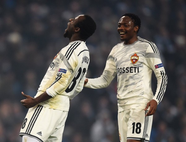 Seydou Doumbia Celebrates Scoring Match-Winner against Manchester City at the Etihad Stadium. Image: AFP/Getty.