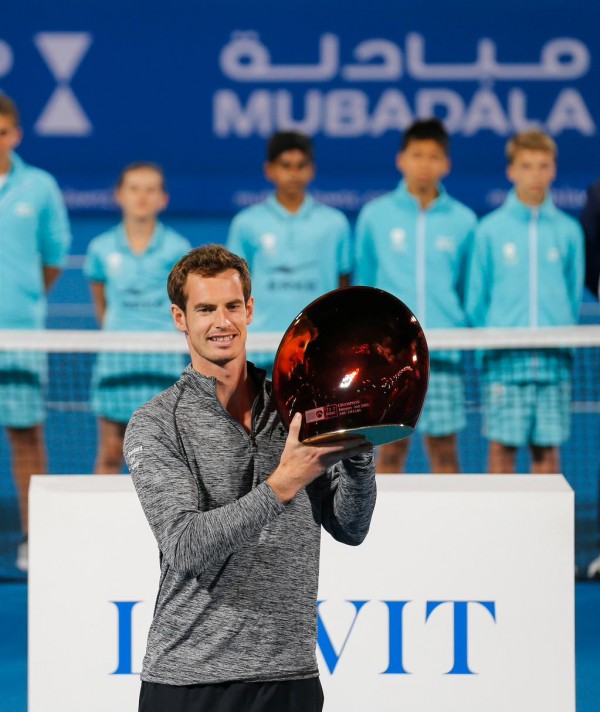 Andy Murray Win Mubadala Title after Novak Djokovic Withdraws from Final. Image: Twitter @MubadalaTennis