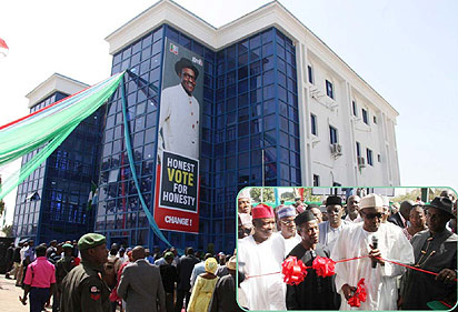 The General Buhari Presidential Campaign Organisation building soure: Vanguard