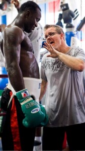 Lateef Kayode Taking Instructions from His Coach Freddie Roach. Image: Facebook via Lateef Kayode.  