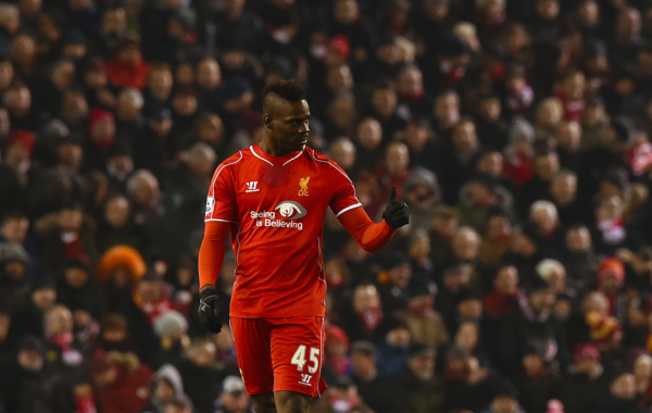 Mario Balotelli Celebrates After Scoring His First Premier League Goal Since November 2012. Image: AFP.