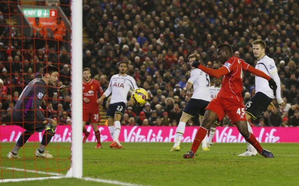 Mario Balotelli Scores the Match-Winner Against Spurs at Anfield. 