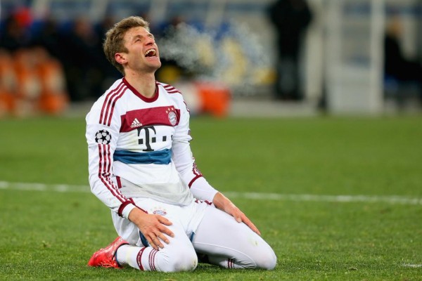 Thomas Muller Rues Wasted Possession After Final Whistle. Image: AFP/Getty. 