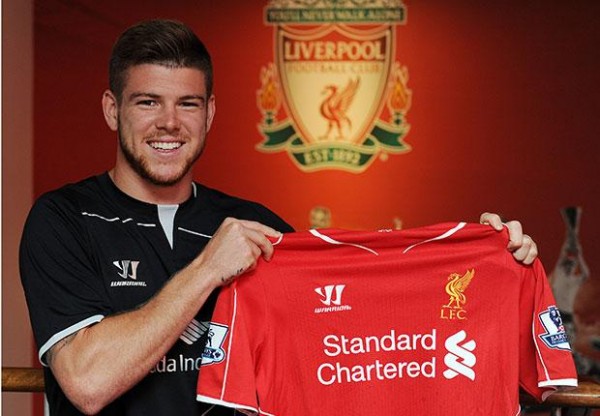 Alberto Moreno Displaying His Warrior Sports Crested Chelsea Upon Joining the Reds in February 2014. Image: Liverpool via Getty.