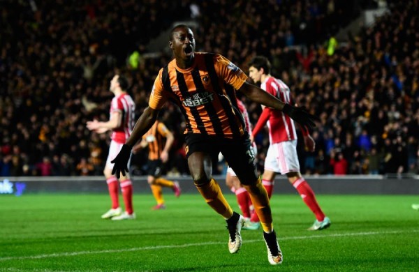 Dame N'Doye Celebrates after Scoring His Third Goal in Four Matches for Hull City in the 2014-15 Season. Image: Getty.