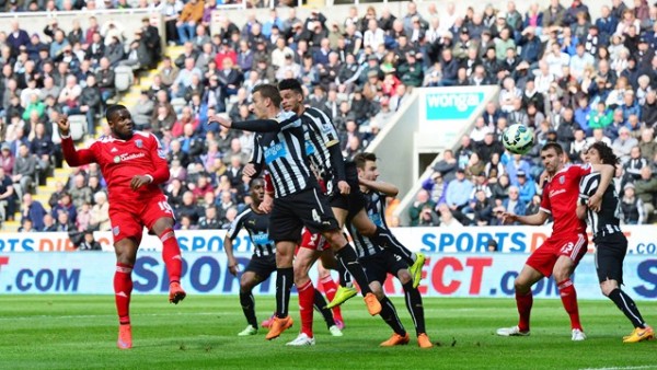 Victor Anichebe Scores His Fifth Goal Against Newcastle at St. James' Park. Image: Getty.
