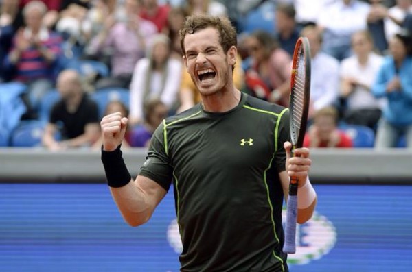 Andy Murray Celebrates After Winning His First Title on Clay. image: Getty.