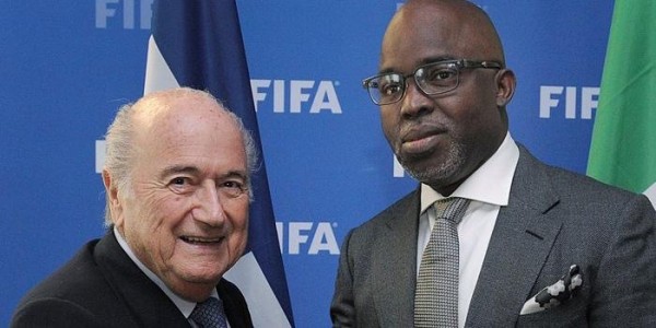 Sepp Blatter and Amaju Pinnick Met in Zurrich on Monday Afternoon. image: NFF.