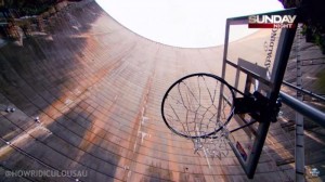 Basketball-shot-from-atop-a-dam-for-Guinness-World-Record