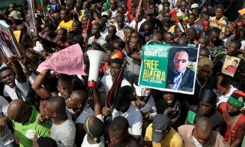 Biafra-protesters