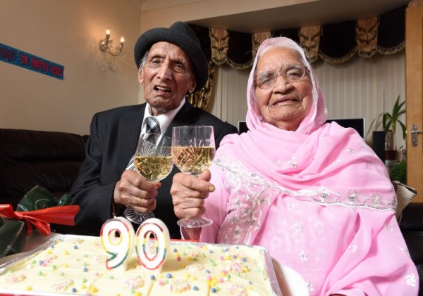 Karam (left) and Karaari Chand, aged 110 and 103 respectively, celebrate their 90th wedding anniversary at home in Bradford. Mr and Mrs Chand were married in India at a Sikh ceremony on December 11 in 1925, when the country was under British rule. WORDS BY GUZELIAN The worldís oldest living married couple have reached yet another millstone as they celebrate their 90th wedding anniversary today (DECEMBER 11). Karam and Katari Chand, from Bradford, West Yorkshire, have spent almost their entire lives together as their love for each grew stronger every year. Mr and Mrs Chand were married in India at a Sikh ceremony on December 11 in 1925, when the country was under British rule. They took the title of oldest married couple when they celebrated their 88th wedding anniversary and were looking to reach 90-year mark ever since.