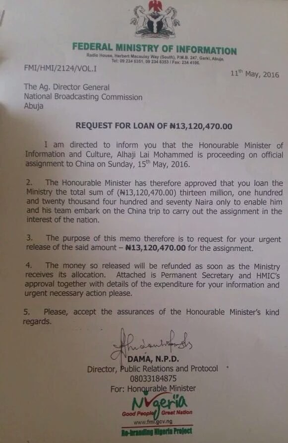 Lai-Mohammed-loan-request