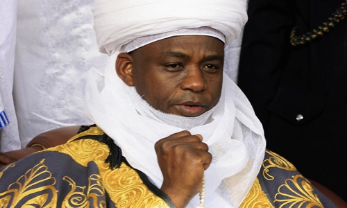 The new Sultan of Sokoto Saad Abubakar sits on his throne during his coronation ceremony in Sokoto, Northern Nigeria
