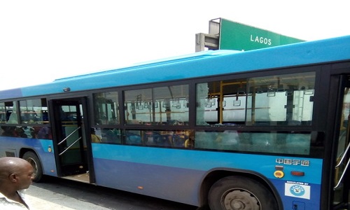 Vandalized BRT Bus