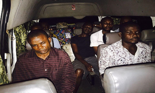 Suspected IPOB members arrested in Yenagoa, Bayelsa State.
