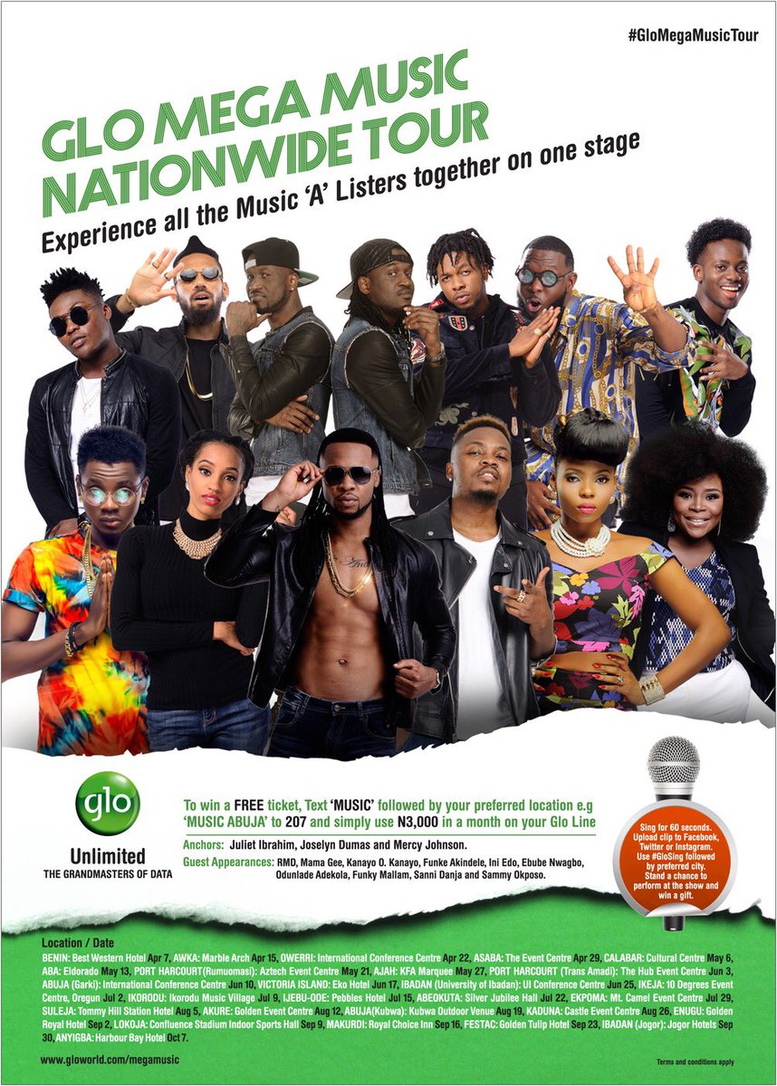 #GloMegaMusicTour: Olamide, Timaya, Yemi Alade, Runtown, Omawumi & Dija shutdown Awka - Information Nigeria
