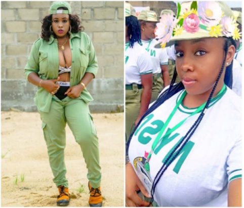 Busty Corps Member Shows Off Her B**Bs & Underwear While Wearing The NYSC Uniform