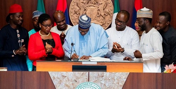 Image result for Buhari Signs â€˜Not Too Young To Runâ€™ Bill, Begs Youths Not To Run Against Him In 2019