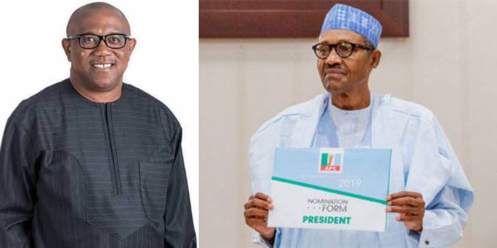 Image result for pictures of Peter Obi and Buhari
