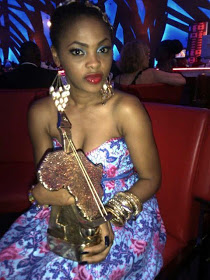 Chidinma with her award