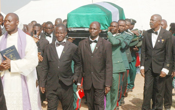 REMAINS OF LATE GOV. PATRICK YAKOWA OF KADUNA STATE BEING CONVEYED FOR BURIAL IN HIS HOME TOWN, KAGOMA, IN KADUNA STATE ON THURSDAY (20/12/12).
