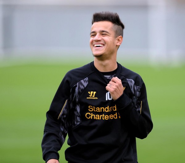 Philippe Cautinho Pictured During Training at Liverpool's Melwood Facility. Image: Getty via LFC.