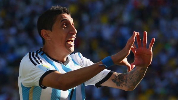 Angel Di Maria Celebrates Scoring an Extra-Time Match-Winner Against Switzerland in the Round of 16 of the 2014 World Cup. Getty Image. 