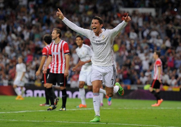 Cristiano Ronaldo Celebrates Goal vs Athletic Bilbao. Image: Getty.