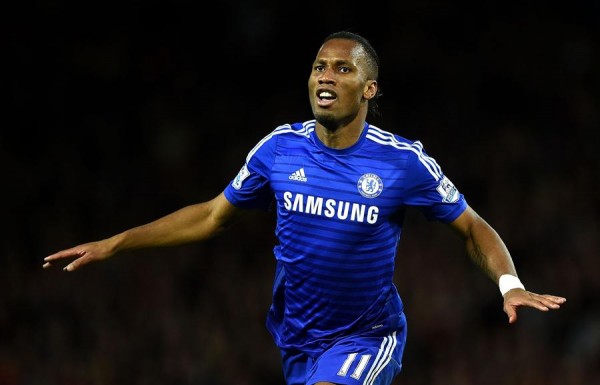 Didier Drogba Celebrates His Fourth Goal in Nine Meetings Against Spurs. Image: Getty.