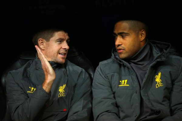 Stephen Gerrard Benched in a Champions League Game at the Santiago Bernebeu. Image: AFP/Getty.