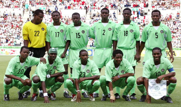 Vincent Enyeama During a Group Photograph at the 2002 Fifa World Cup in Osaka, Japan, Ahead of the Super Eagles Final Group Game against England. Enyeama is One Cap Shy of a Super Eagles Century. Image:KAZUHIRO NOGI/AFP/Getty.  