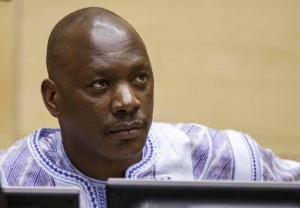 Warcrimes suspect Thomas Lubanga of the Democratic republic of Congo awaits  judges' verdict on the appeal following his conviction two years ago for using child soldiers in a conflict in the Congo in 2002-2003 in the courtroom of the International Crimina