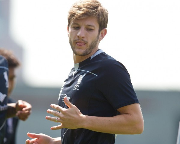 Adam Lallana Our for Four Weeks. Image: Liverpool.