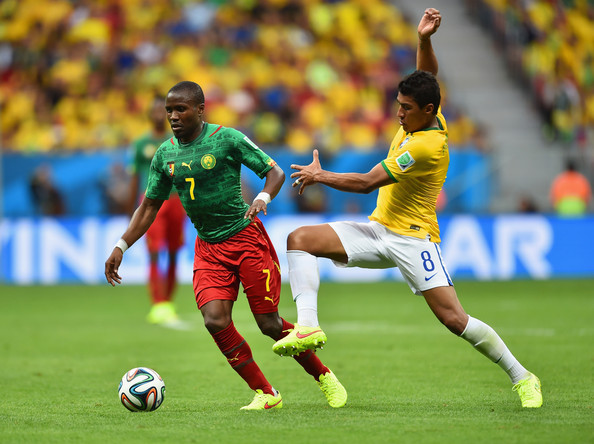 Landry Nguemo in Action Against Brazil at the Fifa World Cup. Image: Getty.