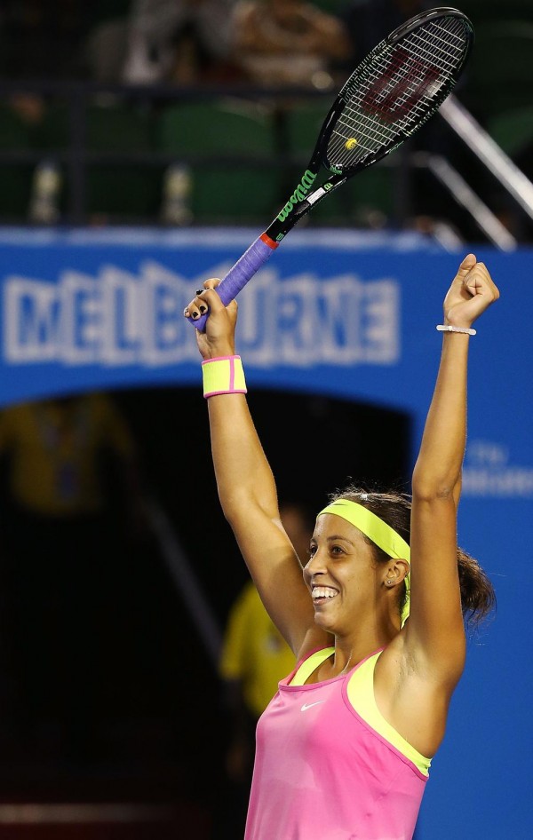 Madison Keys Celebrates Her Victory Over Petra Kvitova. Image: Tennis Australia.