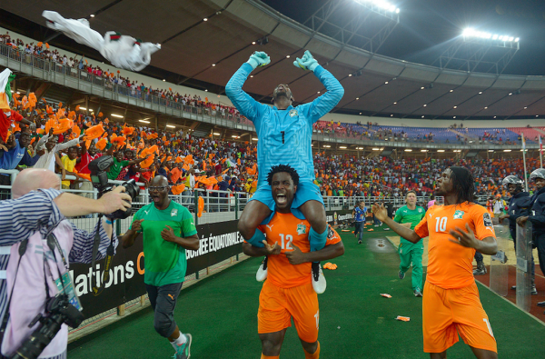 Wilfried Bony and Boubacar Barry Celebrates Afcon Title. Image: Reuters.