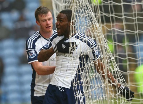 Brown Ideye Celebrates His Third Goal Since Joining west Bromwich Albion. Image: Getty.