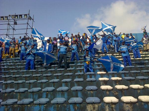 Enyimba FC Supporters During a Continental Game. 