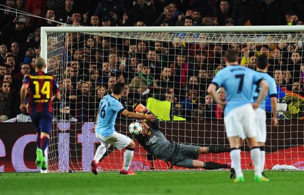 Sergio Aguero Squandered Man City's Hope in a Champions League Return Leg at Barcelona FC. Image: Getty.