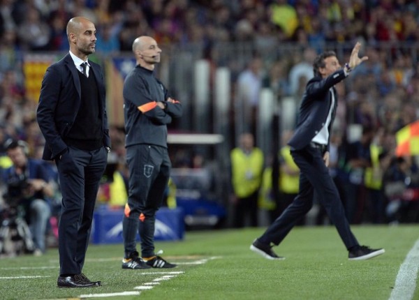 Pep Guardiola Looked Dejected on the Touchline after Lionel Messi Magic. Image: Getty/AFP.