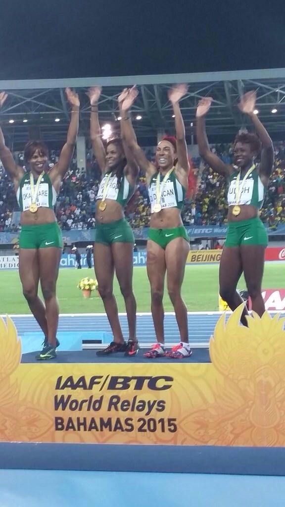 Nigeria Better Their 4x200m Women's Relay National Record in Nassau. Bahamas to Clinch Gold at the IAAF World Relays. Image: IAAF Twitter. 