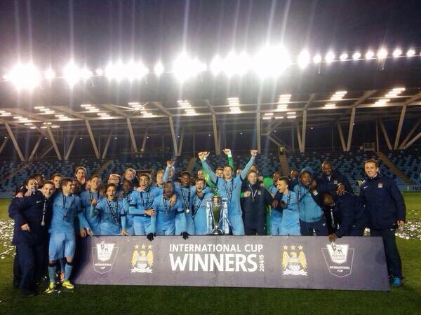 Manchester City's Senior Development Squad Wins Premier League International Cup. Image: Getty via MCFC.