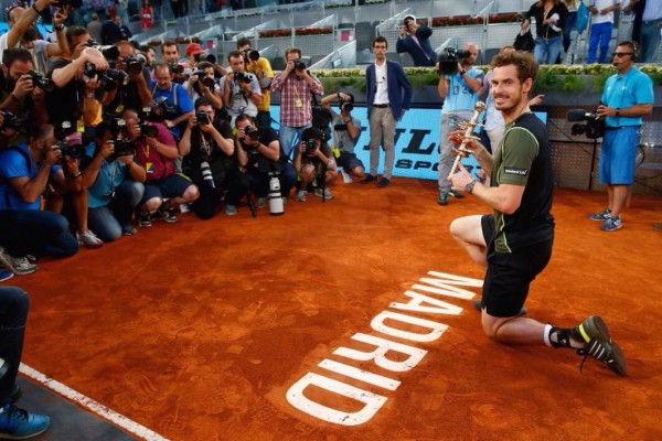 Andy Murray Ends Nadal Hoodoo To Clinch His Second Clay Title in Madrid. Image: Getty.
