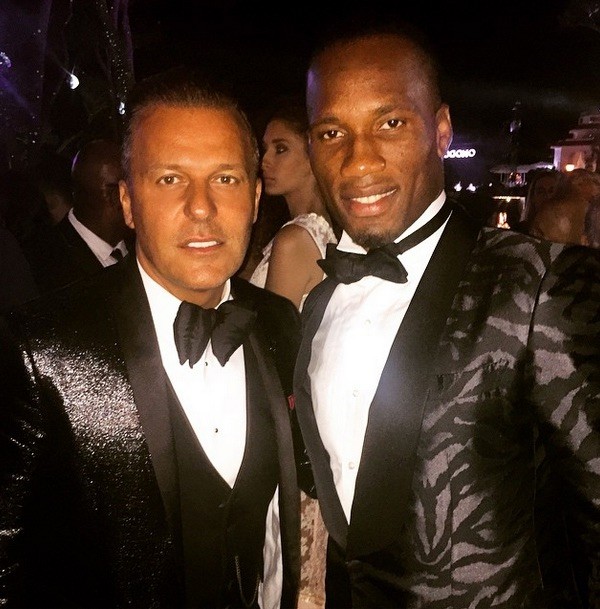 Didier Drogba With Singer/Songwriter, DJ, Producer, Owner of Jean Roch Record and Founder of VIP Room, Jean Roch. Image: Facebook via Jean Roach.