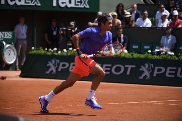 Roger Federer During His Round of 32 Clash With Damir Dzumhur at the Roland Garros. Image: RG via Getty.