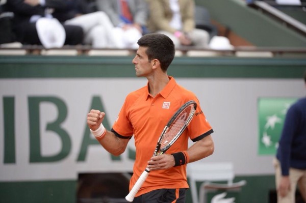 Novak Djokovic a pumps Fist after Defeating Kokkinakis. Image: Getty.