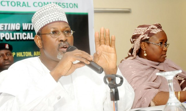 PIC.10. INEC CHAIRMAN, PROF. ATTAHIRU JEGA (L) WITH CHAIRMAN, POLITICAL PARTIES MONITORING COMMITTEE, HAJIYA AMINA BALA-ZAKARI AT THE INEC CONSULTATIVE MEETING WITH LEADERS OF REGISTERED POLITICAL PARTIES IN ABUJA ON TUESDAY (21/9/10)